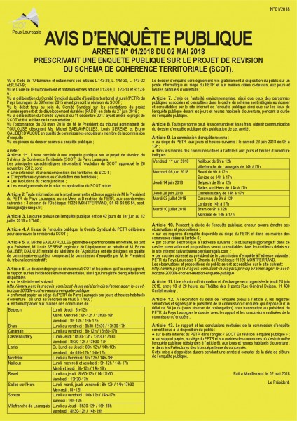 affiche enquête publique
