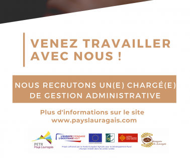 Le PETR du Pays Lauragais recrute un(e) chargé(e) de gestion administrative